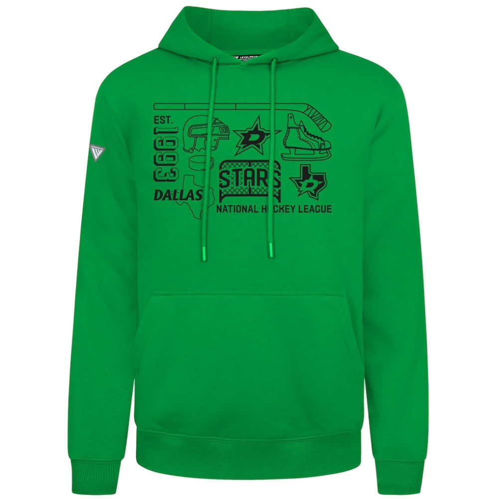 NHL Dallas Stars Levelwear Podium Campaign Pullover Hoodie - Green