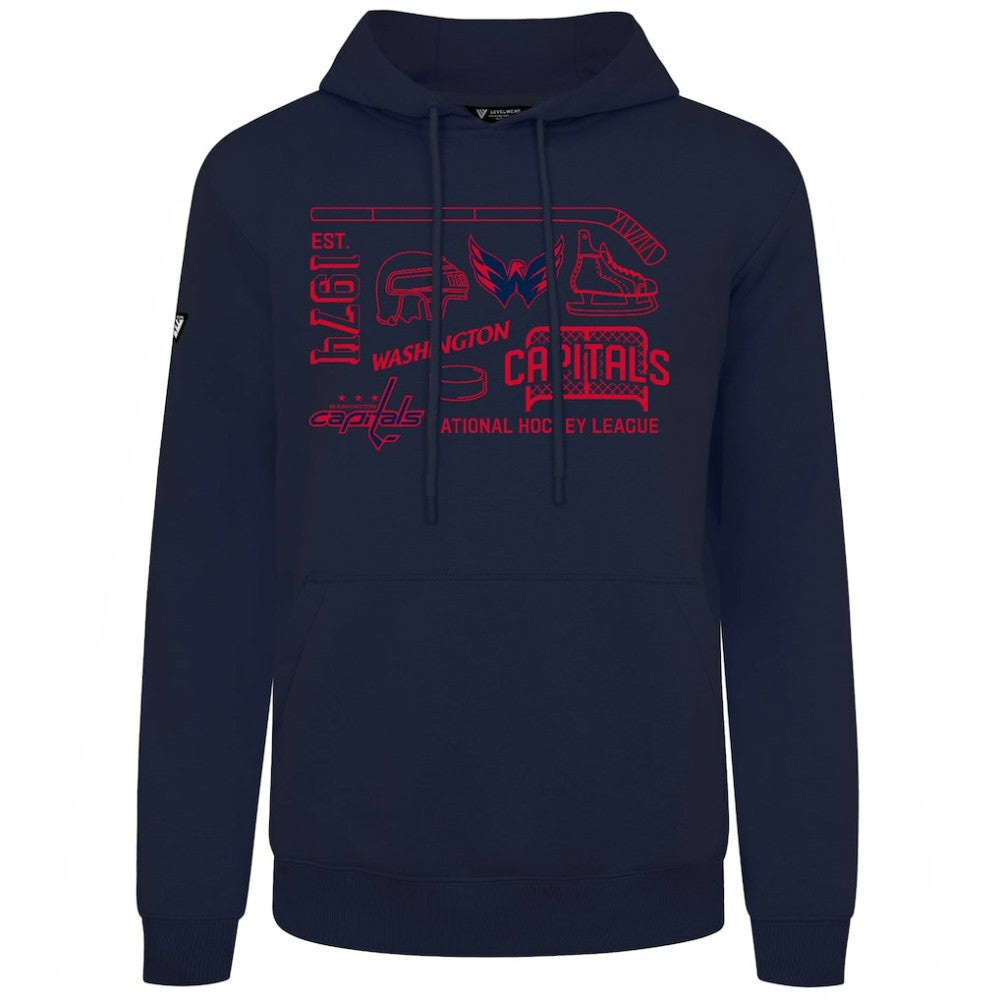 NHL Washington Capitals Levelwear Podium Campaign Pullover Hoodie - Navy