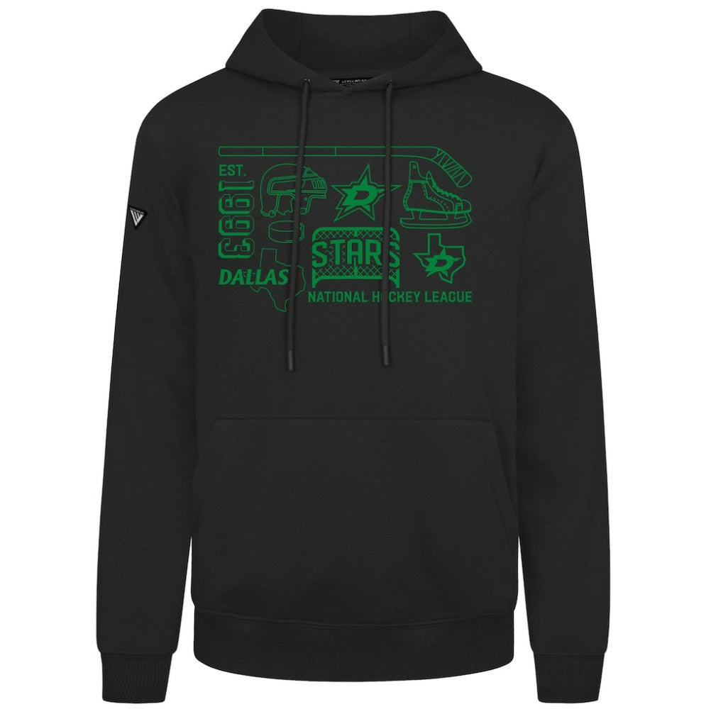 NHL Dallas Stars Levelwear Podium Campaign Pullover Hoodie - Black