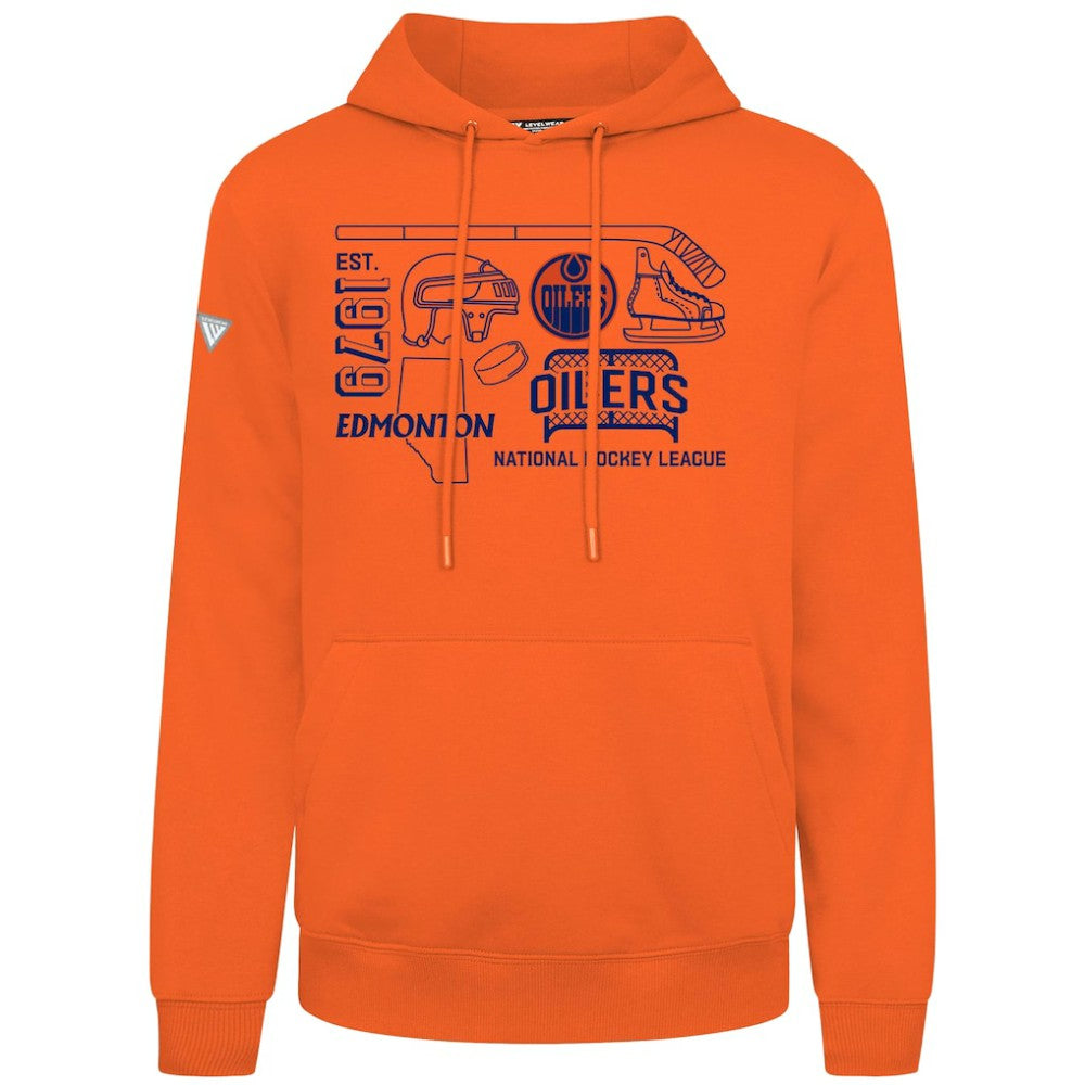 NHL Edmonton Oilers Levelwear Podium Campaign Pullover Hoodie - Orange