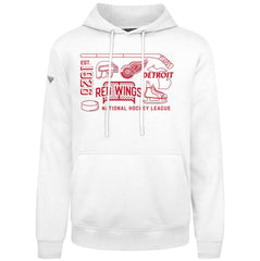 NHL Detroit Red Wings Levelwear Podium Campaign Pullover Hoodie - White