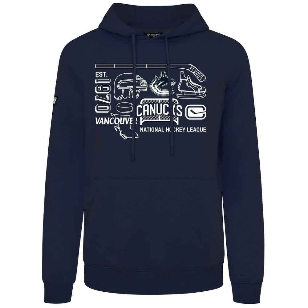 NHL Vancouver Canucks Levelwear Podium Campaign Pullover Hoodie - Navy
