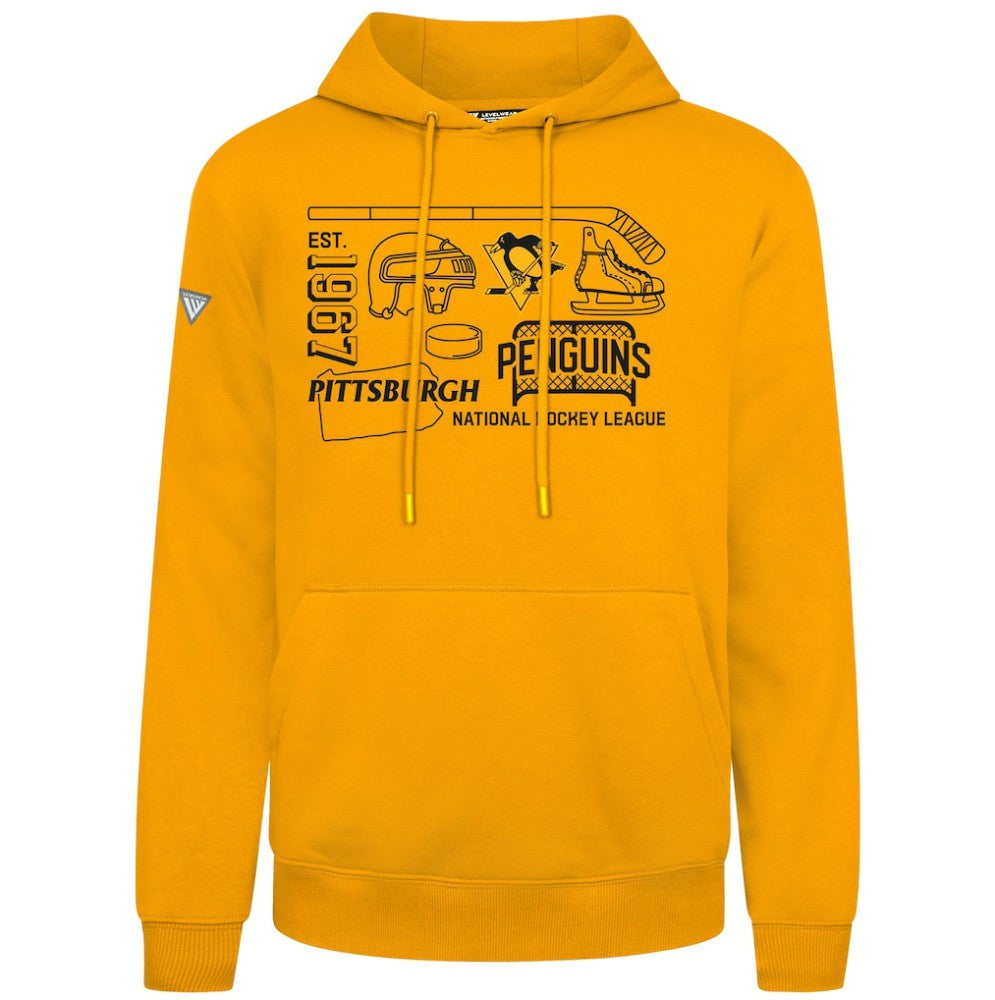 NHL Pittsburgh Penguins Levelwear Podium Campaign Pullover Hoodie - Gold