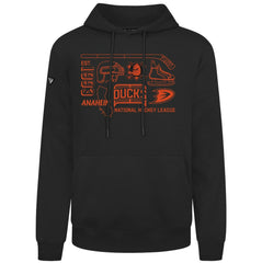 NHL Anaheim Ducks Levelwear Podium Campaign Pullover Hoodie - Black