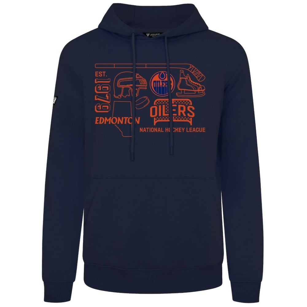 NHL Edmonton Oilers Levelwear Podium Campaign Pullover Hoodie - Navy