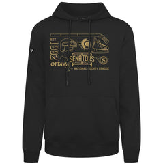 NHL Ottawa Senators Levelwear Podium Campaign Pullover Hoodie - Black