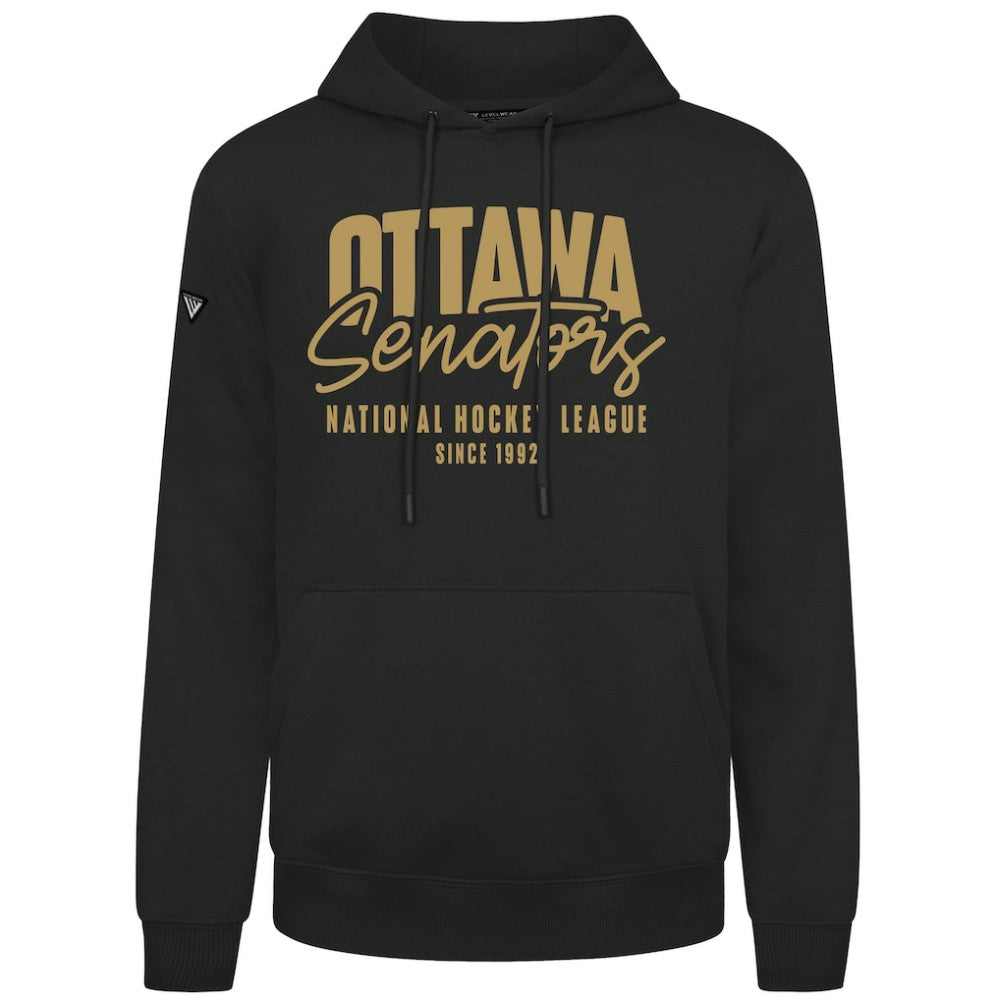 NHL Ottawa Senators Levelwear Podium Response Pullover Hoodie - Black
