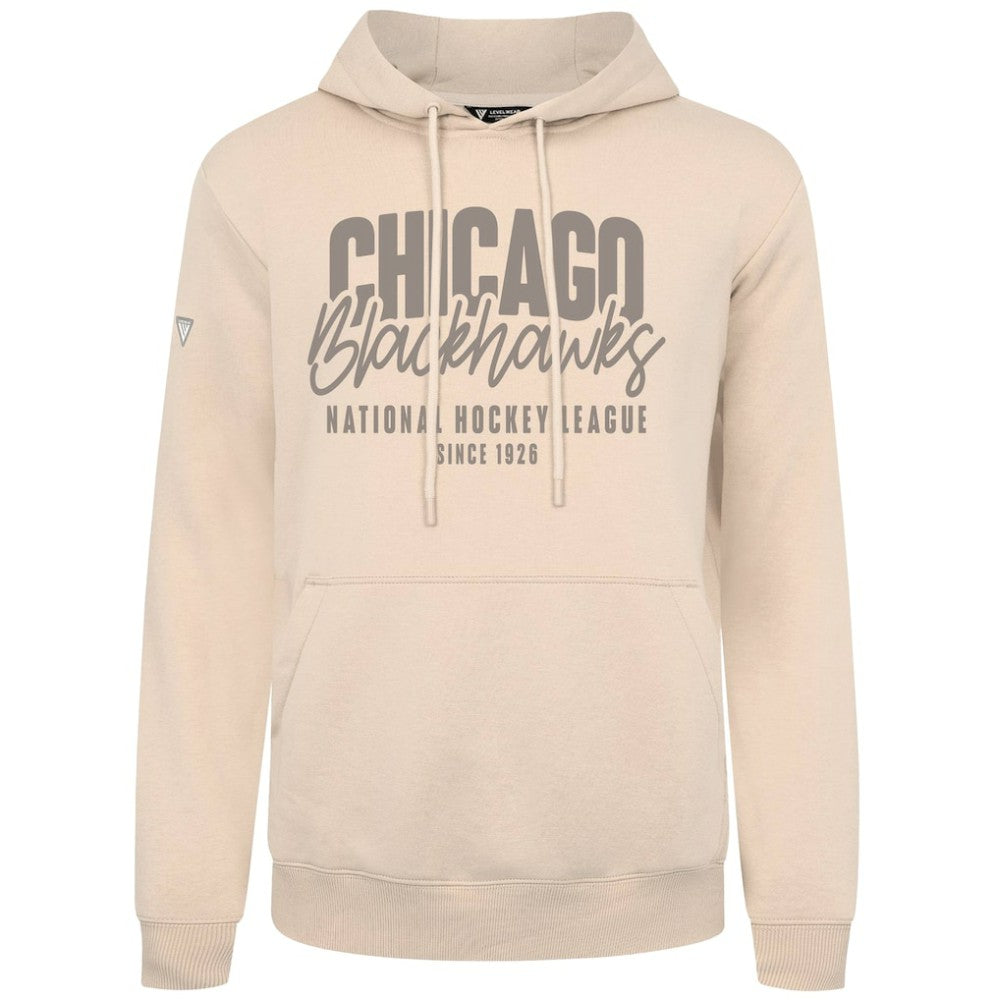 NHL Chicago Blackhawks Levelwear Podium Response Pullover Hoodie - Khaki