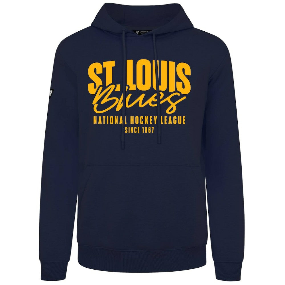 NHL St. Louis Blues Levelwear Podium Response Pullover Hoodie - Navy