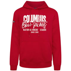 NHL Columbus Blue Jackets Levelwear Podium Response Pullover Hoodie - Red