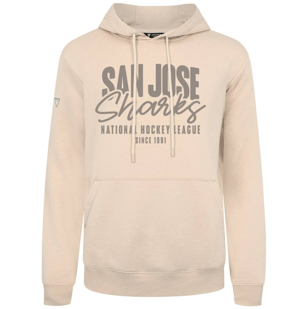 NHL San Jose Sharks Levelwear Podium Response Pullover Hoodie - Khaki