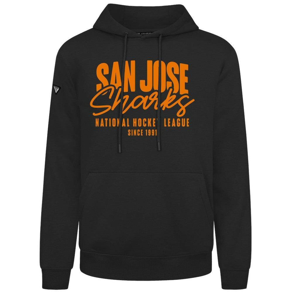 NHL San Jose Sharks Levelwear Podium Response Pullover Hoodie - Black