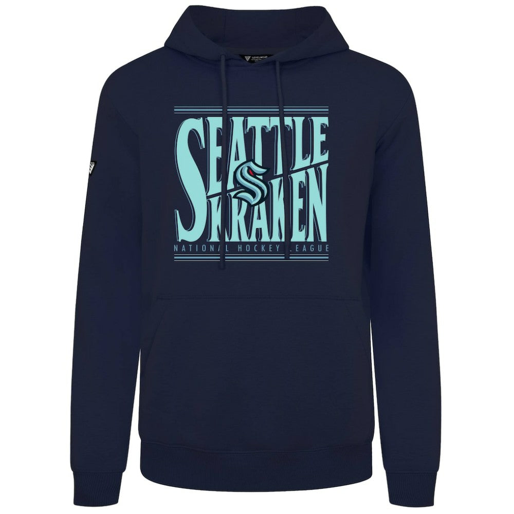 NHL Seattle Kraken Levelwear Podium Powerhouse Pullover Hoodie - Deep Sea Blue