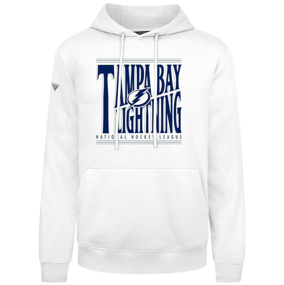 NHL Tampa Bay Lightning Levelwear Podium Powerhouse Pullover Hoodie - White