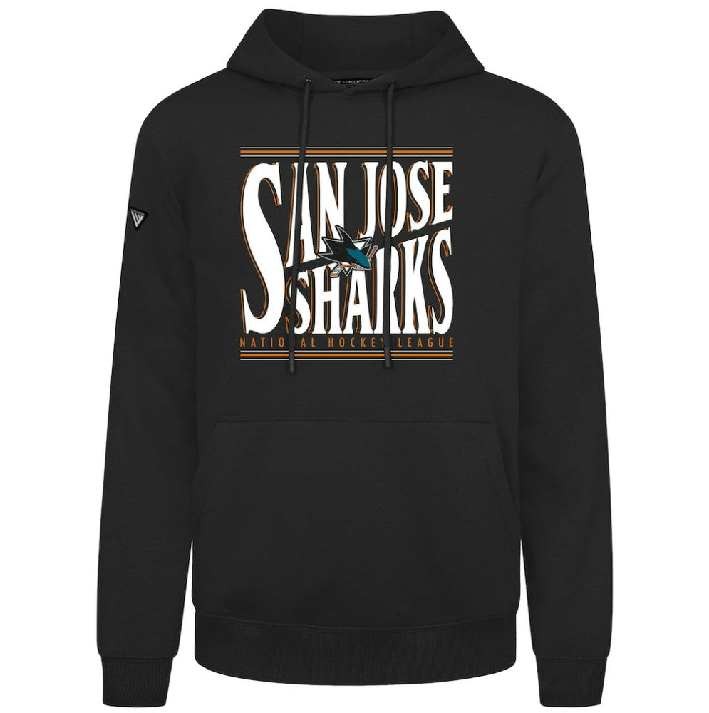 NHL San Jose Sharks Levelwear Podium Powerhouse Pullover Hoodie - Black