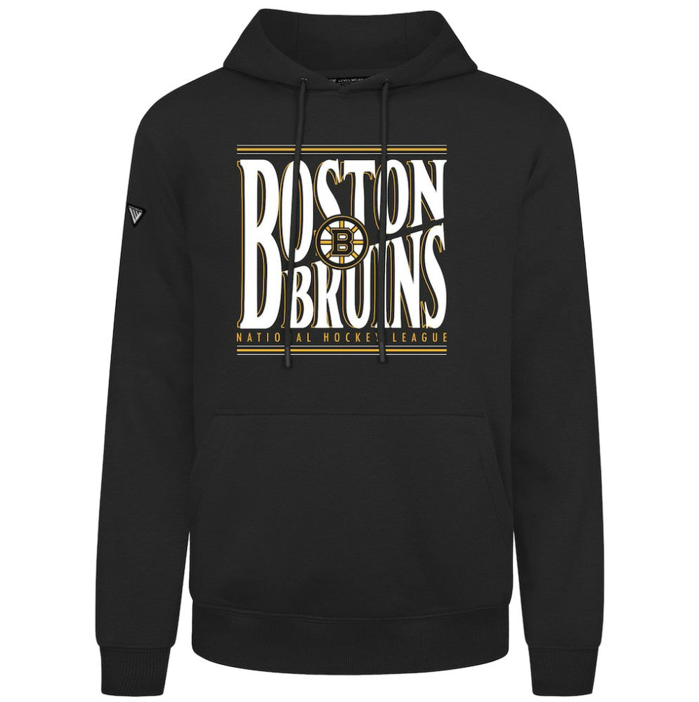 NHL Boston Bruins Levelwear Podium Powerhouse Pullover Hoodie - Black