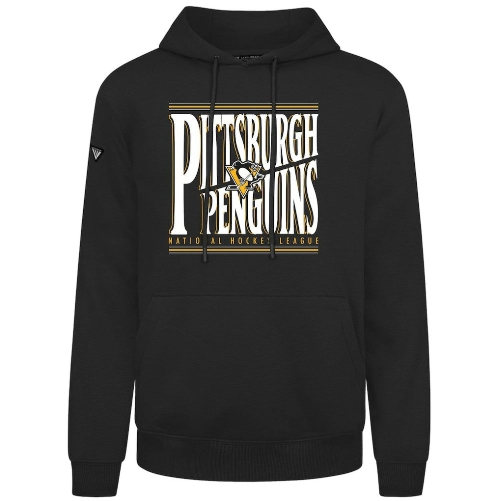 NHL Pittsburgh Penguins Levelwear Podium Powerhouse Pullover Hoodie - Black