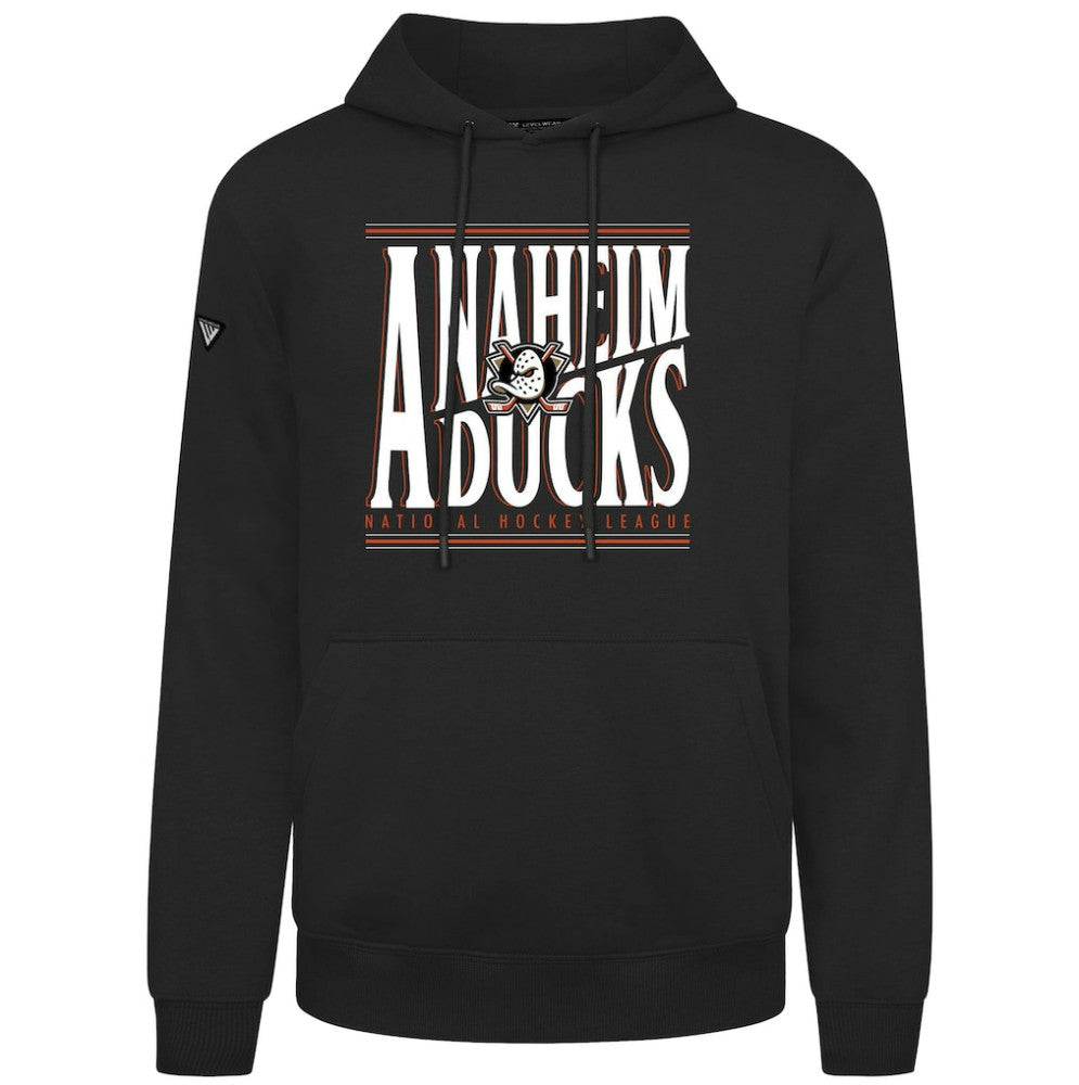 NHL Anaheim Ducks Levelwear Podium Powerhouse Pullover Hoodie - Black