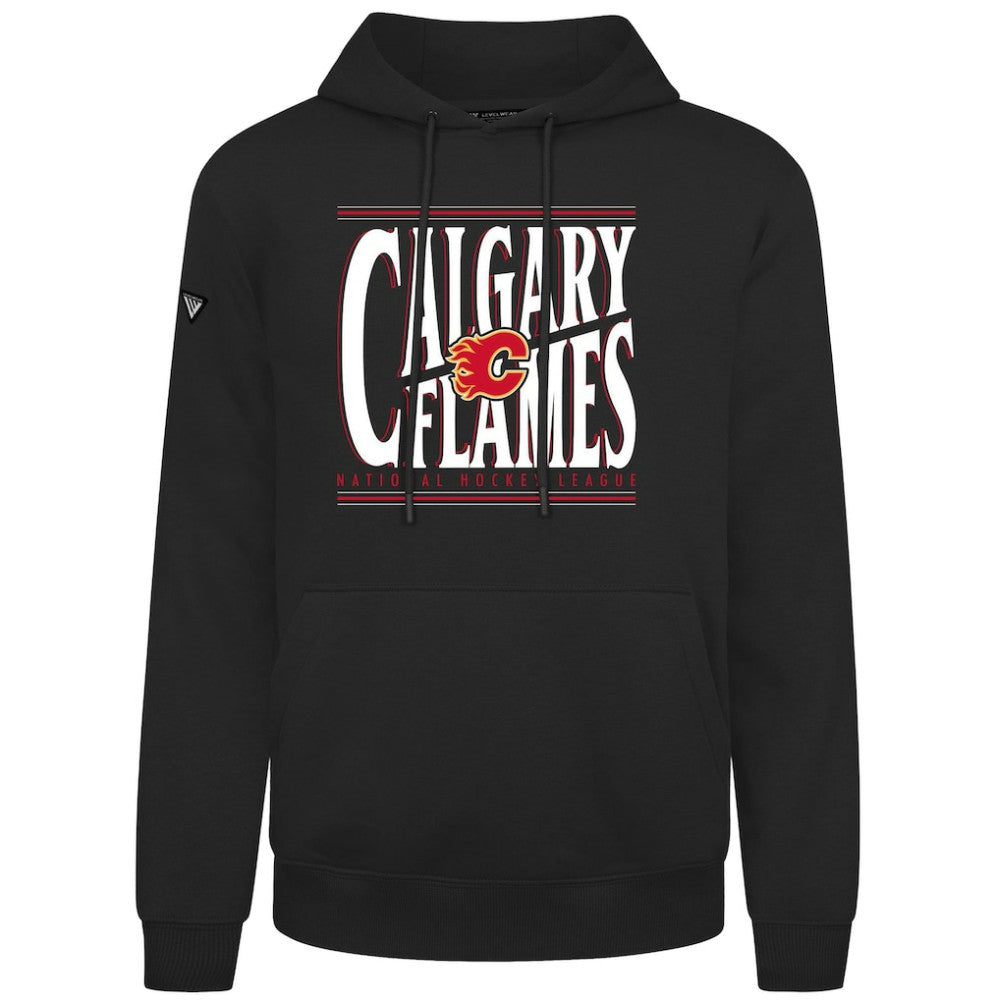 NHL Calgary Flames Levelwear Podium Powerhouse Pullover Hoodie - Black