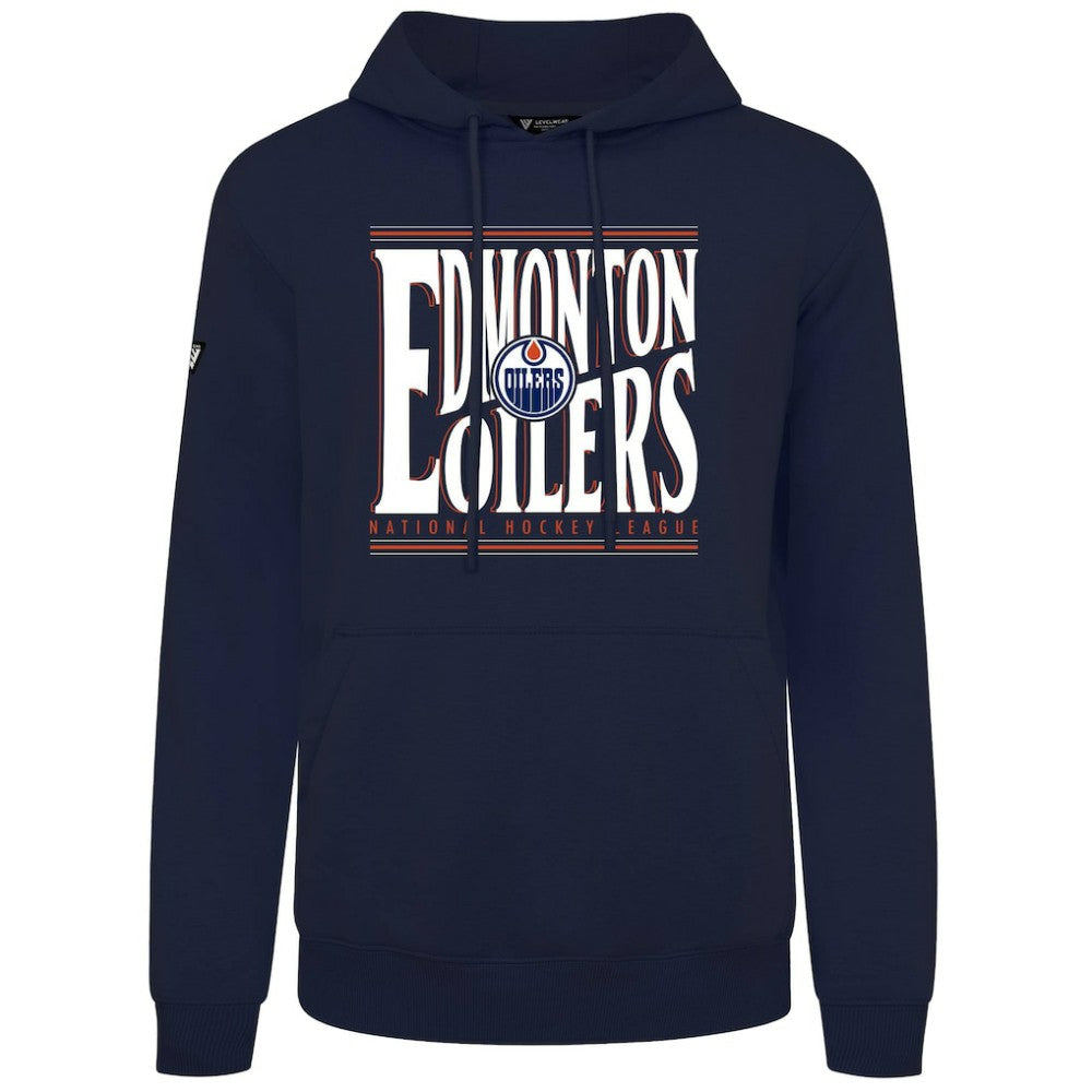 NHL Edmonton Oilers Levelwear Podium Powerhouse Pullover Hoodie - Navy