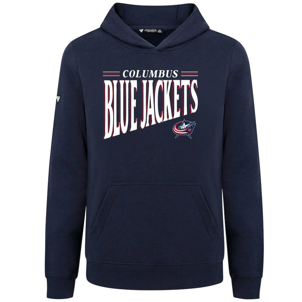 NHL Columbus Blue Jackets Levelwear Youth Jr Podium Tally Pullover Hoodie - Navy