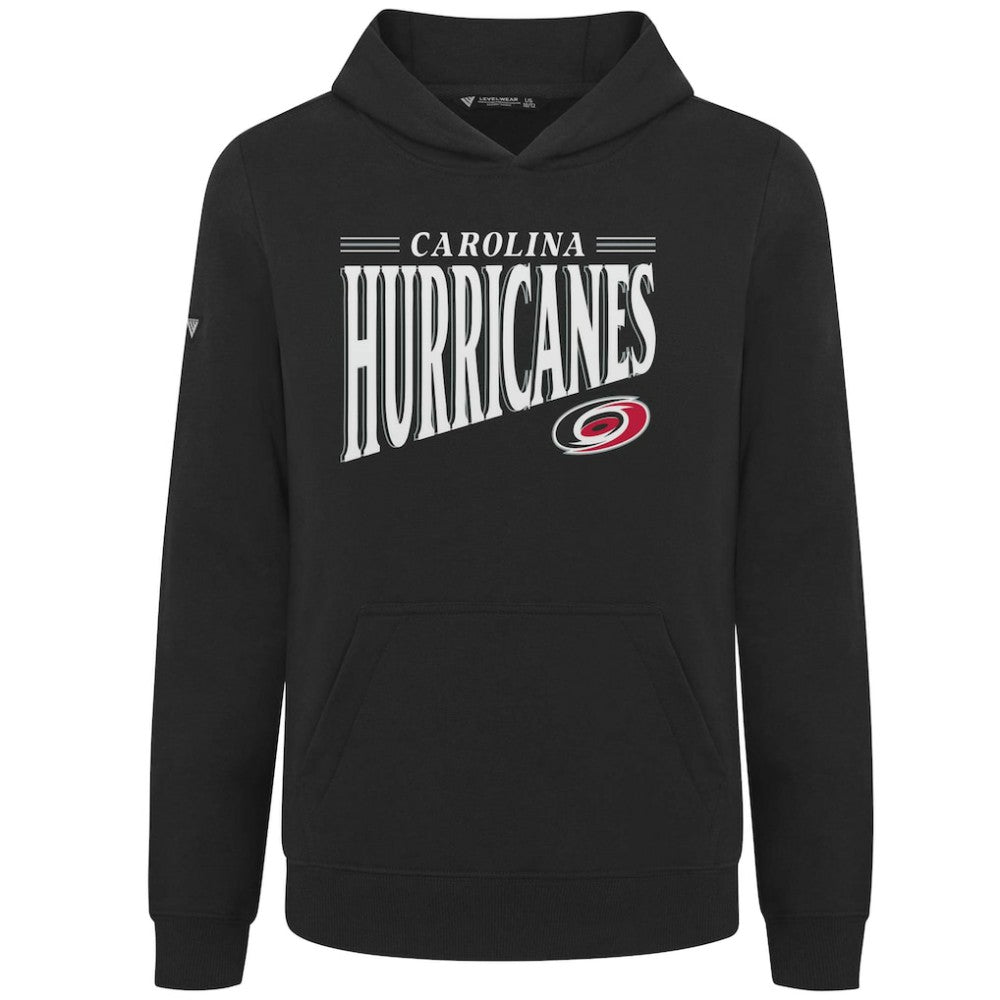 NHL Carolina Hurricanes Levelwear Youth Jr Podium Tally Pullover Hoodie - Black