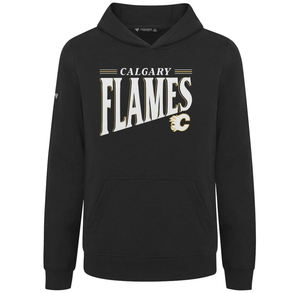 NHL Calgary Flames Levelwear Youth Jr Podium Tally Pullover Hoodie - Black