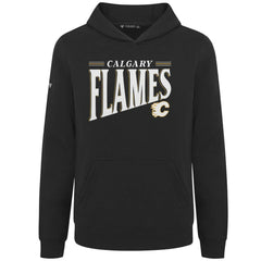 NHL Calgary Flames Levelwear Youth Jr Podium Tally Pullover Hoodie - Black