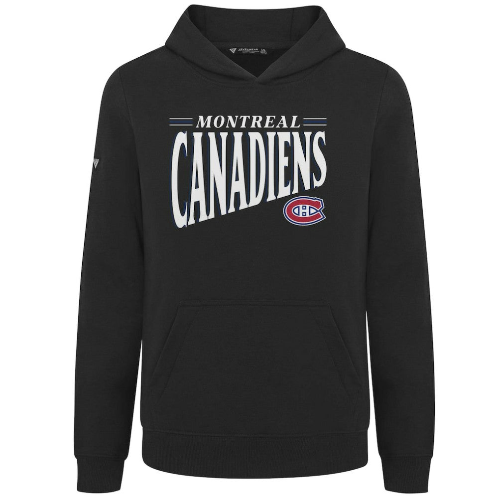 NHL Montreal Canadiens Levelwear Youth Jr Podium Tally Pullover Hoodie - Black