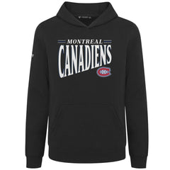 NHL Montreal Canadiens Levelwear Youth Jr Podium Tally Pullover Hoodie - Black