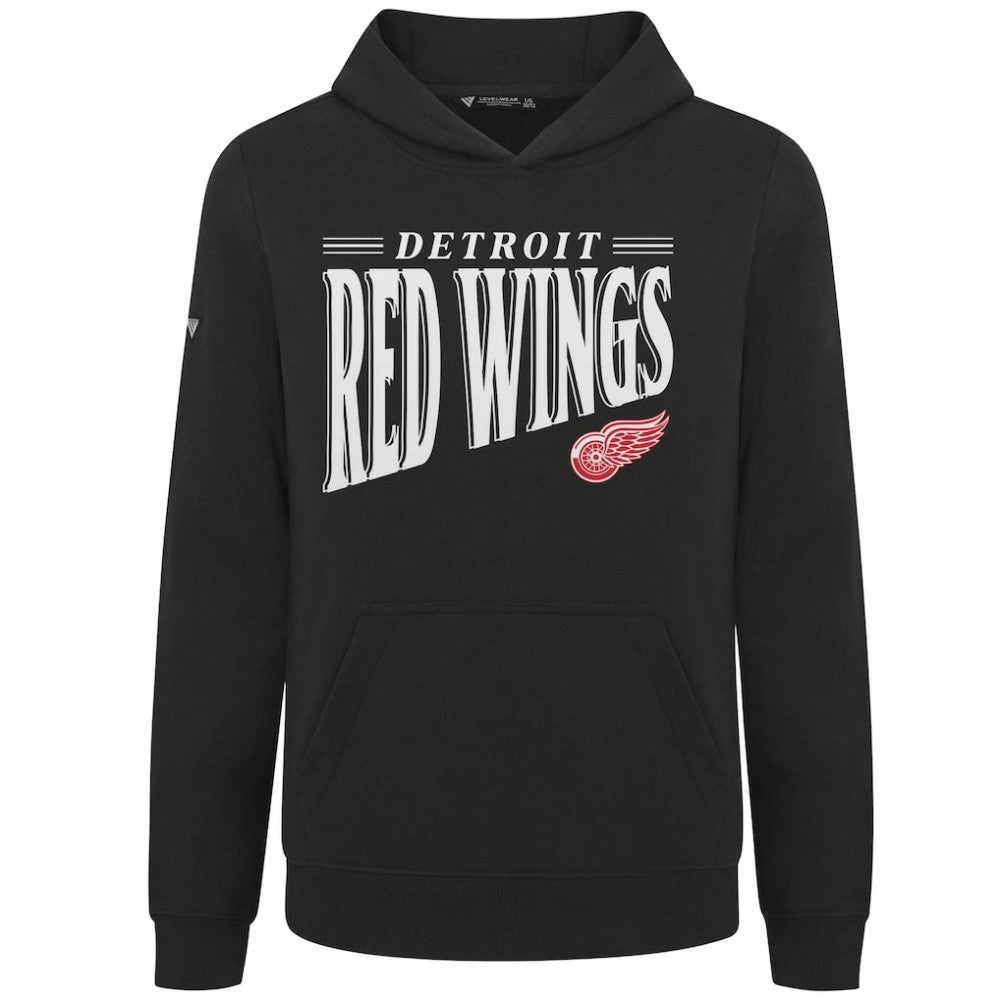 NHL Detroit Red Wings Levelwear Youth Jr Podium Tally Pullover Hoodie - Black