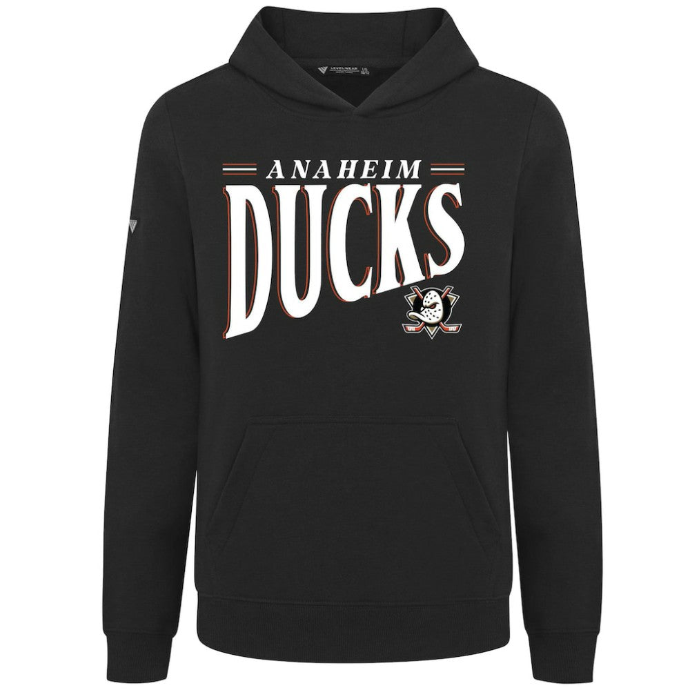 NHL Anaheim Ducks Levelwear Youth Jr Podium Tally Pullover Hoodie - Black