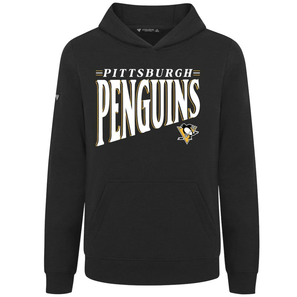 NHL Pittsburgh Penguins Levelwear Youth Jr Podium Tally Pullover Hoodie - Black