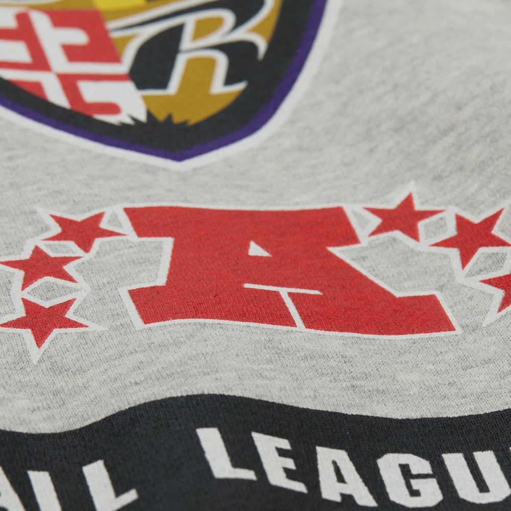 Baltimore Ravens All Over Print Vintage Fleece Crewneck Sweatshirt Heather Gray
