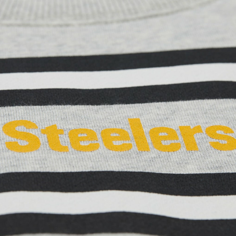 Pittsburgh Steelers All Over Print Vintage Fleece Crewneck Sweatshirt Heather Gray