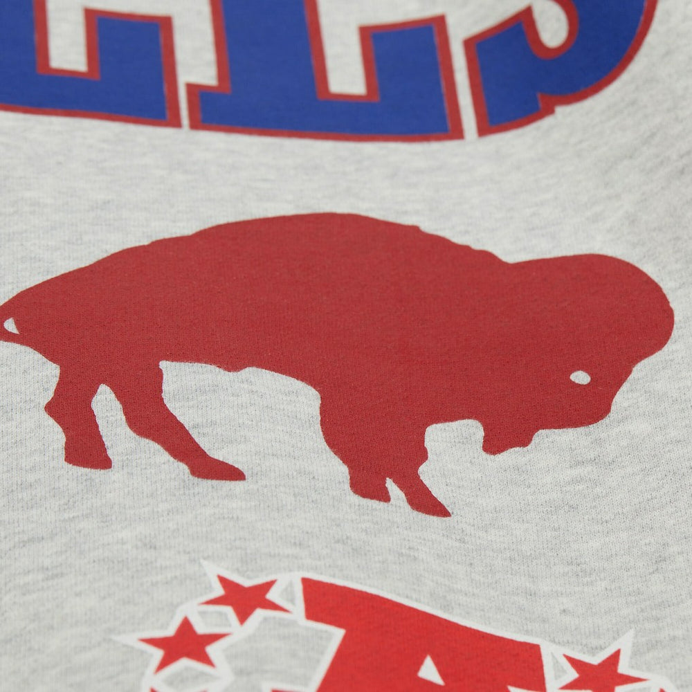 Buffalo Bills All Over Print Vintage Fleece Crewneck Sweatshirt Heather Gray