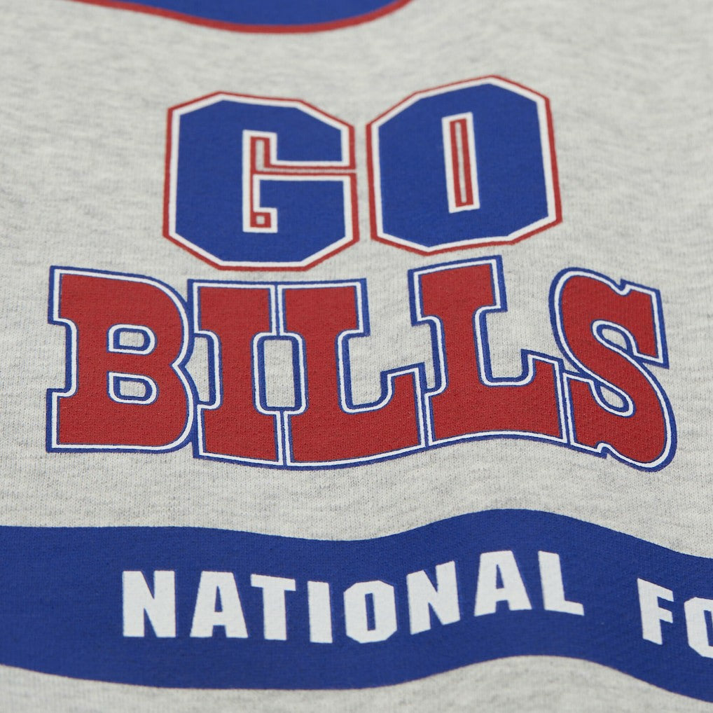 Buffalo Bills All Over Print Vintage Fleece Crewneck Sweatshirt Heather Gray