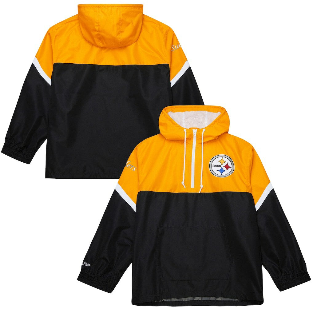 Pittsburgh Steelers Tie Breaker Vintage Logo Lightweight Anorak Half-Zip Windbreaker Gold/Black