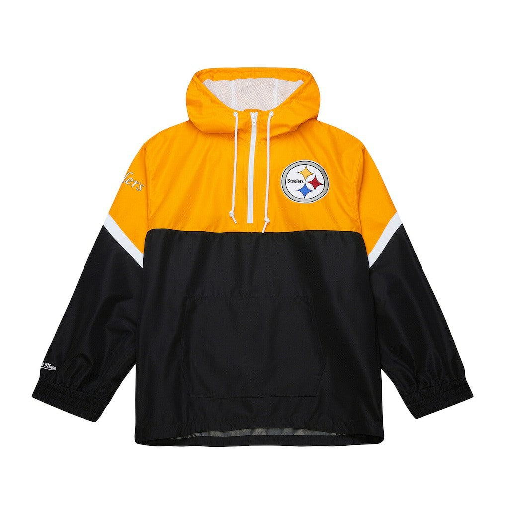 Pittsburgh Steelers Tie Breaker Vintage Logo Lightweight Anorak Half-Zip Windbreaker Gold/Black