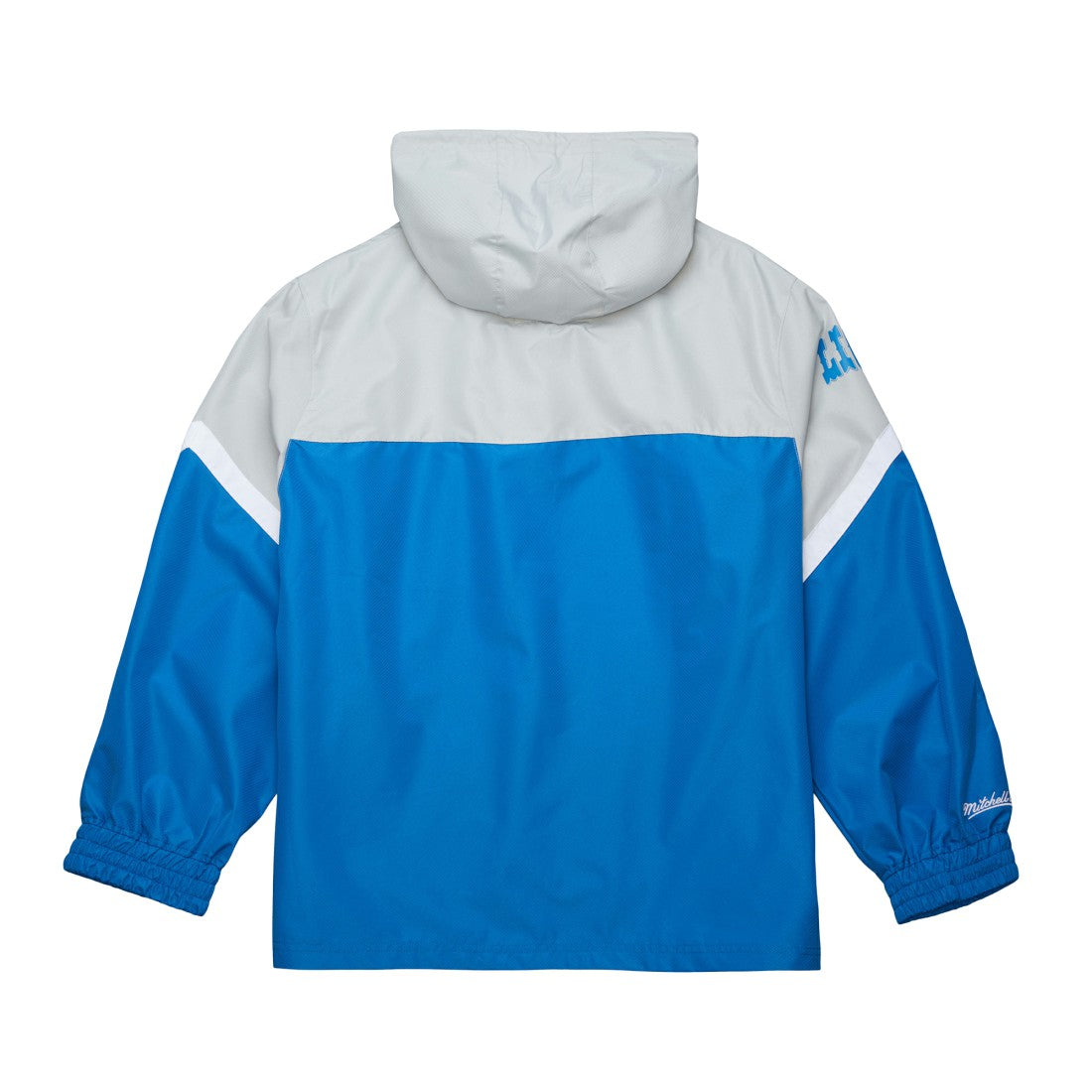 Detroit Lions Tie Breaker Vintage Logo Lightweight Anorak Half-Zip Windbreaker Silver/Blue