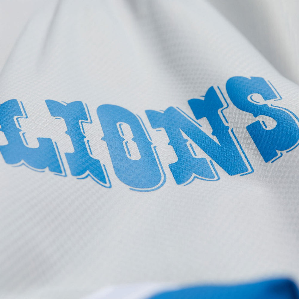 Detroit Lions Tie Breaker Vintage Logo Lightweight Anorak Half-Zip Windbreaker Silver/Blue