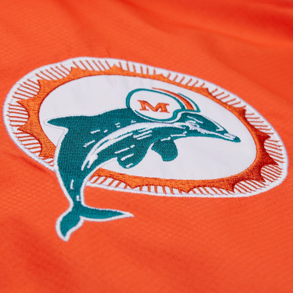 Miami Dolphins Tie Breaker Vintage Logo Lightweight Anorak Half-Zip Windbreaker Orange/Aqua