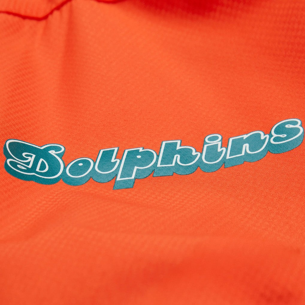 Miami Dolphins Tie Breaker Vintage Logo Lightweight Anorak Half-Zip Windbreaker Orange/Aqua