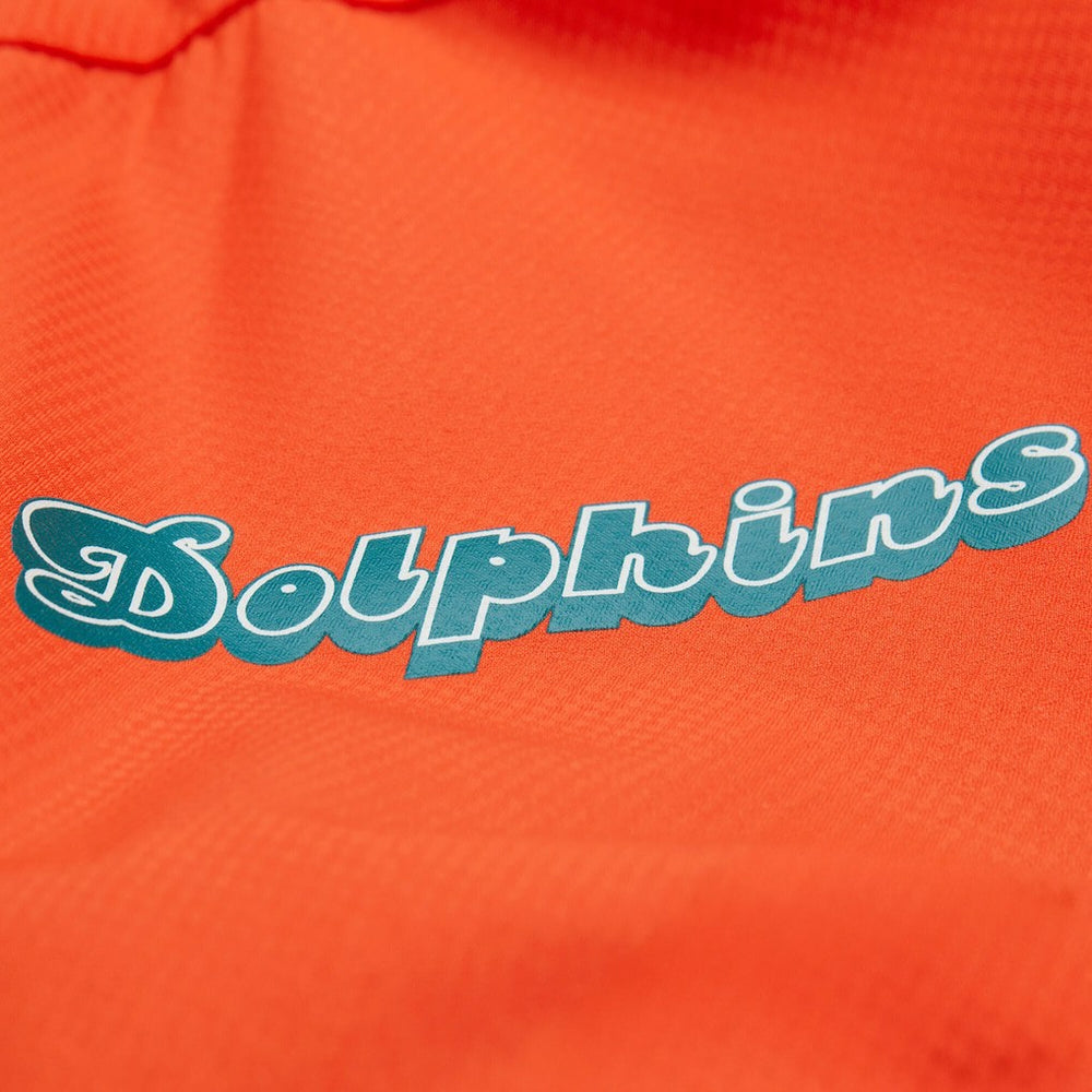 Miami Dolphins Tie Breaker Vintage Logo Lightweight Anorak Half-Zip Windbreaker Orange/Aqua