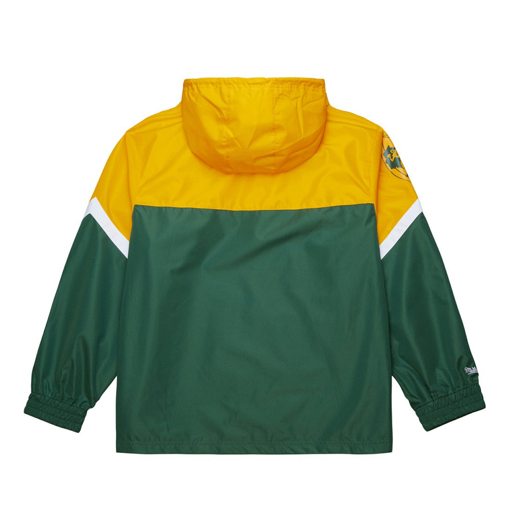 Green Bay Packers Tie Breaker Vintage Logo Lightweight Anorak Half-Zip Windbreaker Gold/Green