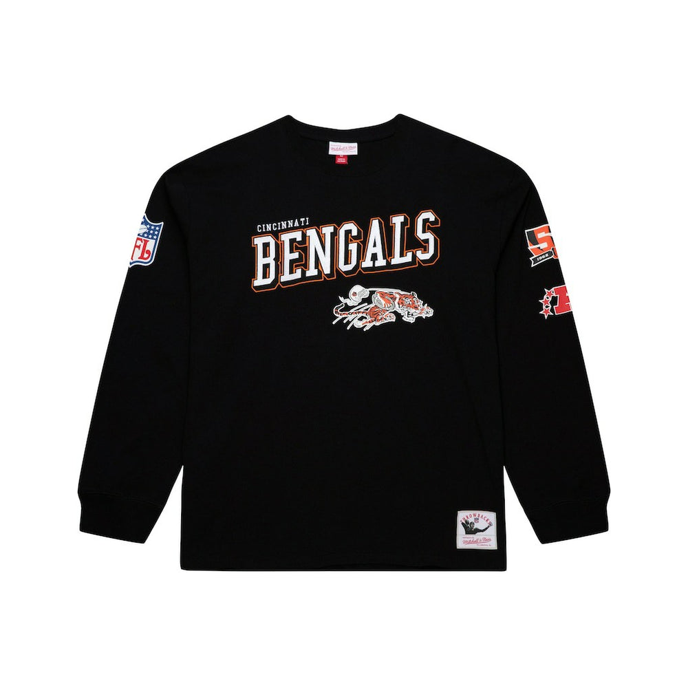 Cincinnati Bengals Training Camp Vintage Logos Long Sleeve T-Shirt Black