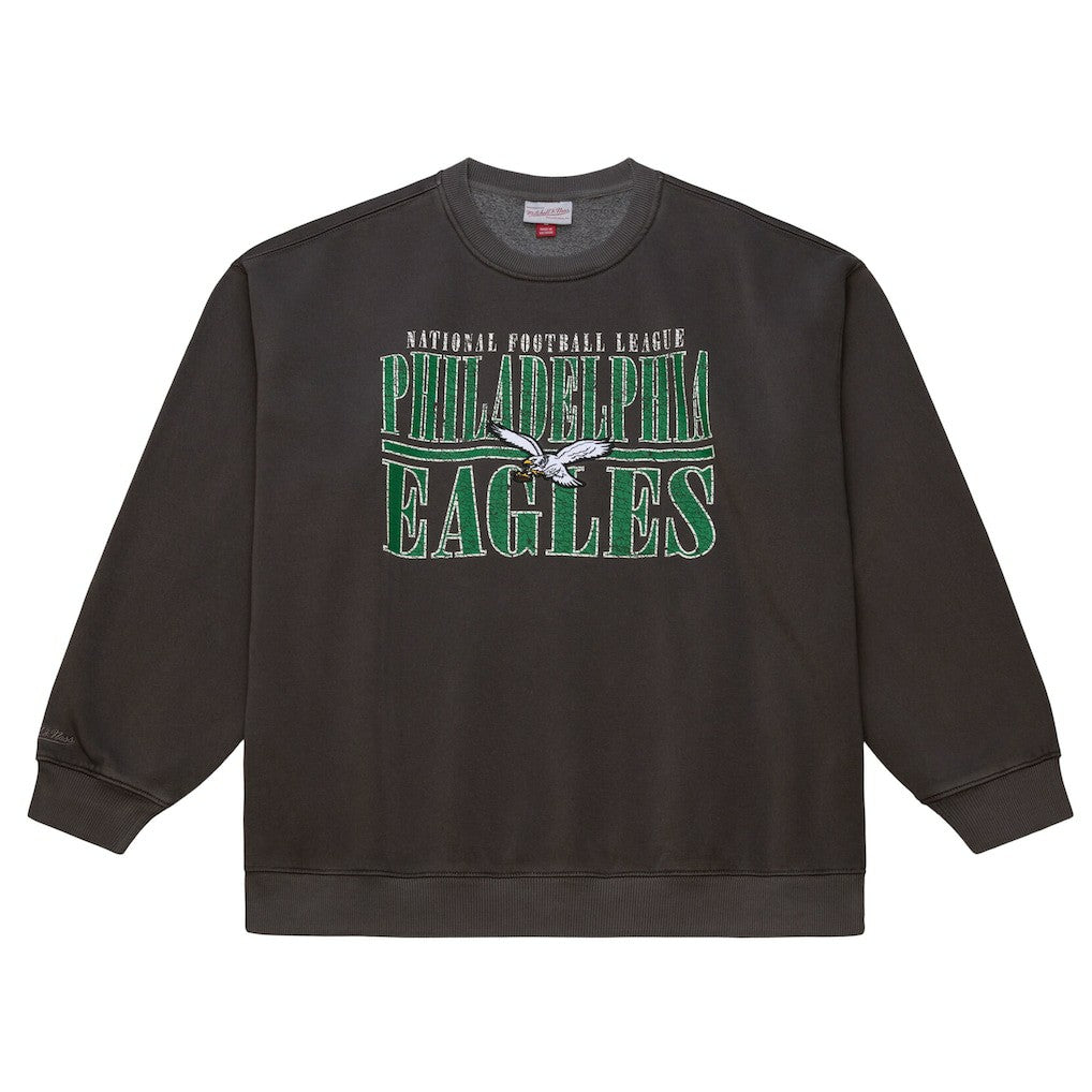 Philadelphia Eagles Downtown Crew Vintage Logo Sweatshirt Black