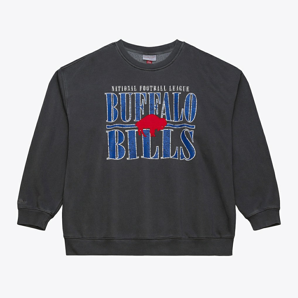 Buffalo Bills Downtown Crew Vintage Logo Sweatshirt Black