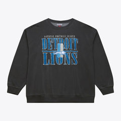 Detroit Lions Downtown Crew Vintage Logo Sweatshirt Black