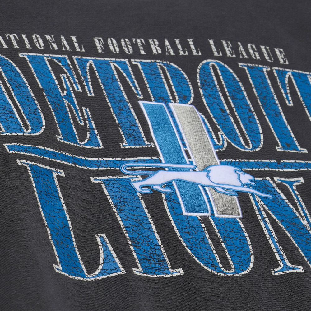 Detroit Lions Downtown Crew Vintage Logo Sweatshirt Black